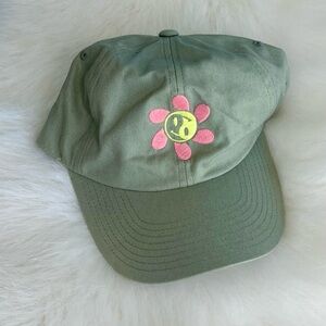 Volcom green smiley face baseball cap, women’s